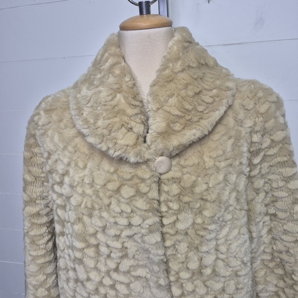 Brooks Brothers Cotton Faux Fur Coat Size L - Picture 4 of 16